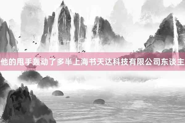他的甩手轰动了多半上海书天达科技有限公司东谈主